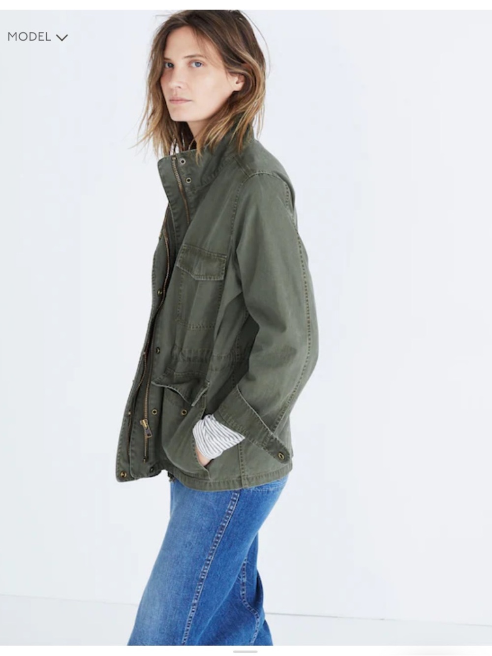 Madewell Surplus Field Jacket Medium Green